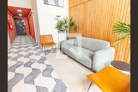 Área comum - Hall de kitnet/studio para alugar com 1 quarto, 28m² em Brás, São Paulo