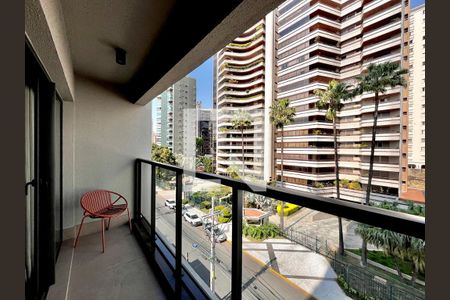 Sacada da Sala/Cozinha de apartamento para alugar com 1 quarto, 40m² em Cambuí, Campinas