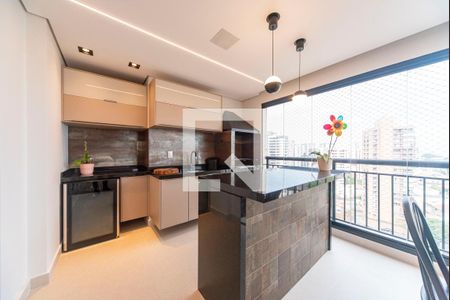 Varanda Gourmet de apartamento à venda com 2 quartos, 162m² em Vila Gilda, Santo André
