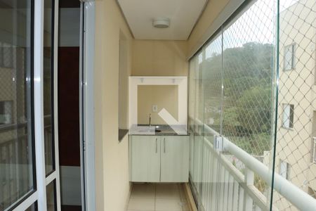 Varanda da Sala de apartamento para alugar com 2 quartos, 56m² em Jardim Rio das Pedras, Cotia
