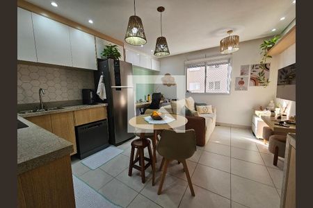 Sala/Cozinha de kitnet/studio à venda com 1 quarto, 32m² em Jardim Caravelas, São Paulo