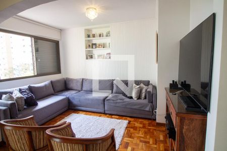 Sala de TV de apartamento à venda com 4 quartos, 210m² em Campo Belo, São Paulo