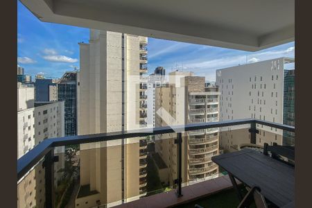Varanda da Sala de apartamento para alugar com 1 quarto, 42m² em Itaim Bibi, São Paulo