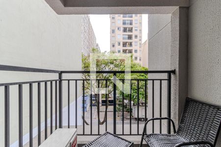 Varanda de kitnet/studio para alugar com 1 quarto, 25m² em Santa Cecilia, São Paulo