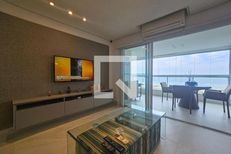 Sala de apartamento para alugar com 4 quartos, 143m² em Jardim das Conchas, Guarujá