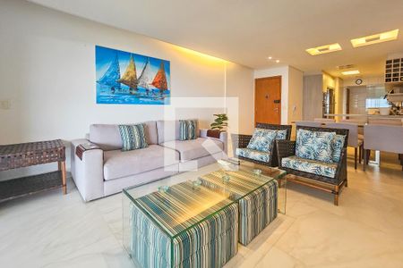 Sala de apartamento para alugar com 4 quartos, 143m² em Jardim das Conchas, Guarujá