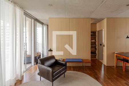 Sala de apartamento para alugar com 1 quarto, 68m² em Vila Nova Conceição, São Paulo