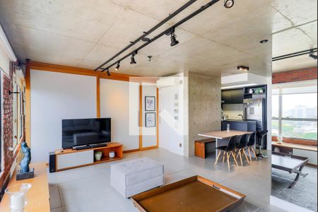 Sala de apartamento à venda com 1 quarto, 70m² em Campo Belo, São Paulo