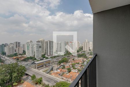 Varanda Sala/Cozinha de apartamento à venda com 1 quarto, 27m² em Campo Belo, São Paulo