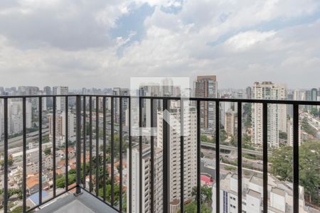 Varanda Sala/Cozinha de apartamento à venda com 1 quarto, 27m² em Campo Belo, São Paulo