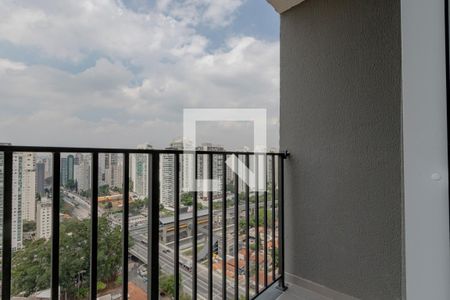 Varanda Sala/Cozinha de apartamento à venda com 1 quarto, 27m² em Campo Belo, São Paulo