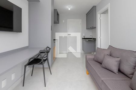 Sala/Cozinha de apartamento à venda com 1 quarto, 27m² em Campo Belo, São Paulo