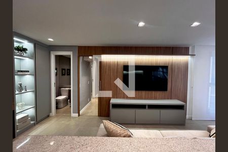 Sala de apartamento para alugar com 1 quarto, 49m² em Nova Campinas, Campinas