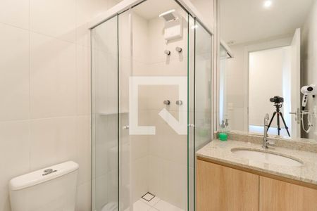 Banheiro de kitnet/studio à venda com 1 quarto, 21m² em Brooklin Paulista, São Paulo