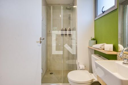 Banheiro de apartamento para alugar com 1 quarto, 23m² em Indianópolis, São Paulo