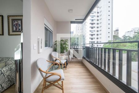 Varanda da Sala de apartamento à venda com 3 quartos, 75m² em Campo Belo, São Paulo