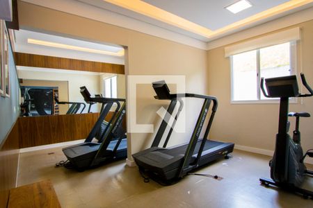 Área comum - Academia de apartamento para alugar com 2 quartos, 44m² em Parque Sao Vicente, Santo André