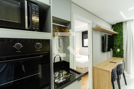 Sala/Cozinha de apartamento para alugar com 1 quarto, 27m² em Vila Olímpia, São Paulo