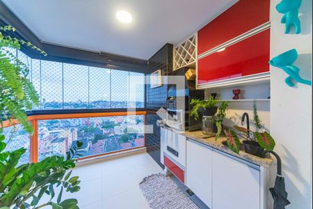 Varanda Gourmet de apartamento à venda com 2 quartos, 70m² em Vila Curuçá, Santo André