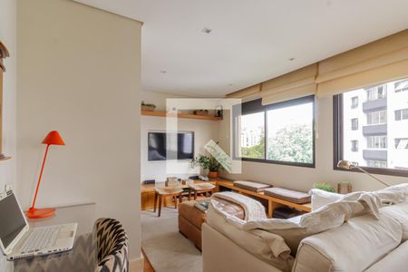 Sala de apartamento à venda com 1 quarto, 60m² em Vila Nova Conceição, São Paulo