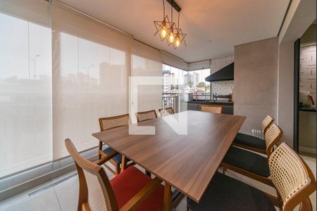 Varanda da Sala de apartamento à venda com 4 quartos, 128m² em Vila Assunção, Santo André