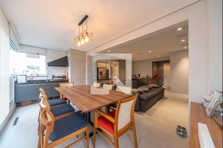 Varanda da Sala de apartamento à venda com 4 quartos, 128m² em Vila Assunção, Santo André