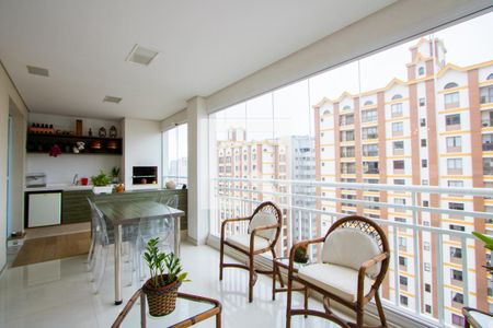 Varanda gourmet de apartamento à venda com 3 quartos, 180m² em Jardim Bela Vista, Santo André