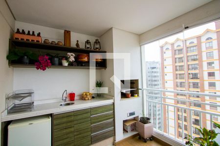 Varanda gourmet de apartamento à venda com 3 quartos, 180m² em Jardim Bela Vista, Santo André