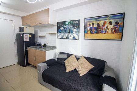 Sala/Cozinha de apartamento à venda com 1 quarto, 37m² em Santo Amaro, São Paulo