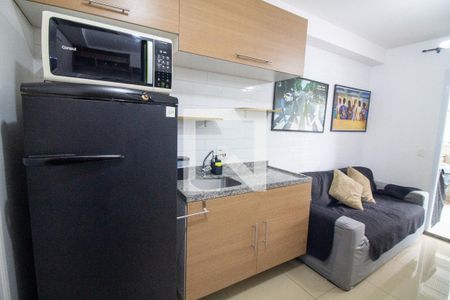 Sala/Cozinha de apartamento à venda com 1 quarto, 37m² em Santo Amaro, São Paulo