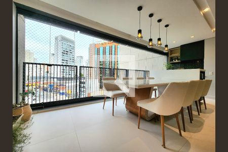 Varanda da Sala de apartamento à venda com 3 quartos, 146m² em Moema, São Paulo
