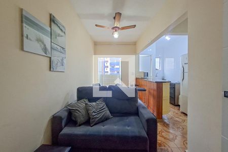 Sala de apartamento para alugar com 1 quarto, 40m² em Vila Tupi, Praia Grande
