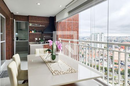 Varanda Gourmet de apartamento à venda com 3 quartos, 127m² em Jardim Chácara Inglesa, São Bernardo do Campo