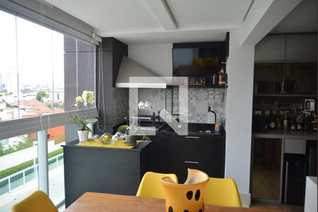 Varanda Gourmet de apartamento à venda com 2 quartos, 83m² em Parque Bandeirante, Santo André