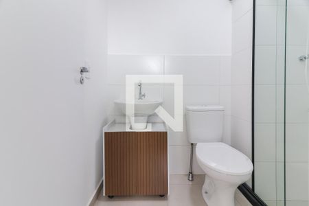 Banheiro da Suíte de apartamento para alugar com 1 quarto, 27m² em Vila Butantã, São Paulo