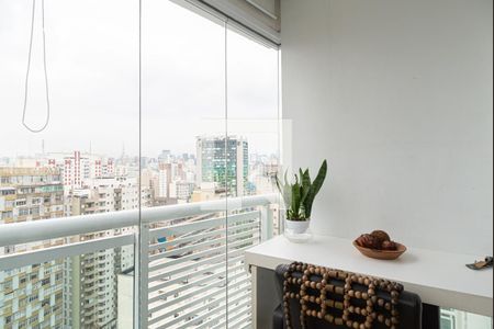 Varanda da Sala de apartamento à venda com 1 quarto, 47m² em Bela Vista, São Paulo