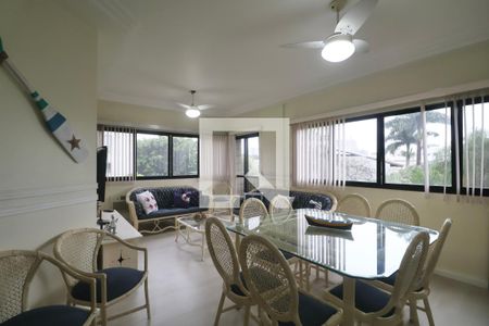 Sala de apartamento para alugar com 3 quartos, 150m² em Balneario Cidade Atlantica, Guarujá