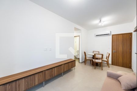 Sala de apartamento para alugar com 1 quarto, 53m² em Boqueirão, Santos