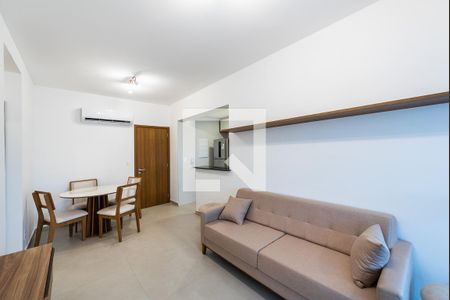 Sala de apartamento para alugar com 1 quarto, 53m² em Boqueirão, Santos