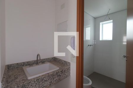Banheiro Social de kitnet/studio à venda com 1 quarto, 30m² em Jardim, Santo André