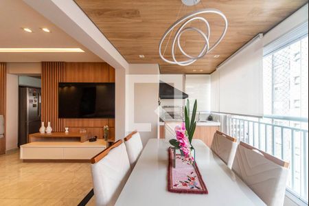 Varanda Gourmet de apartamento à venda com 3 quartos, 103m² em Vila Assunção, Santo André