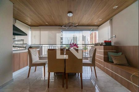 Varanda Gourmet de apartamento à venda com 3 quartos, 103m² em Vila Assunção, Santo André