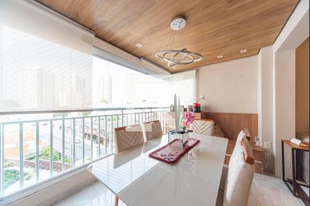 Varanda Gourmet de apartamento à venda com 3 quartos, 103m² em Vila Assunção, Santo André