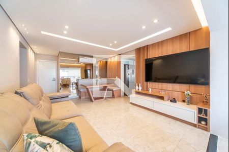 Sala de apartamento à venda com 3 quartos, 103m² em Vila Assunção, Santo André