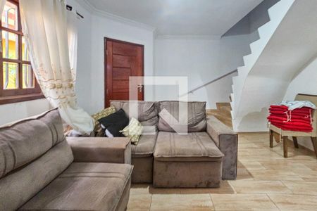 Sala de casa de condomínio para alugar com 2 quartos, 67m² em Jardim Praiano, Guarujá