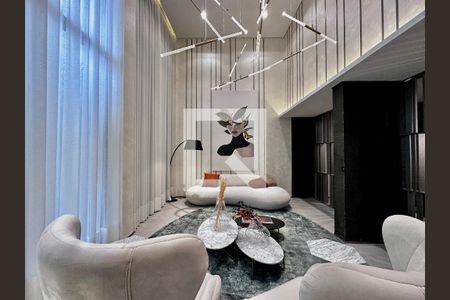 Hall Social Bloco de apartamento à venda com 1 quarto, 32m² em Campo Belo, São Paulo