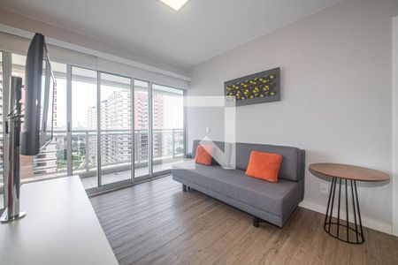 Sala de apartamento à venda com 1 quarto, 58m² em Santo Amaro, São Paulo