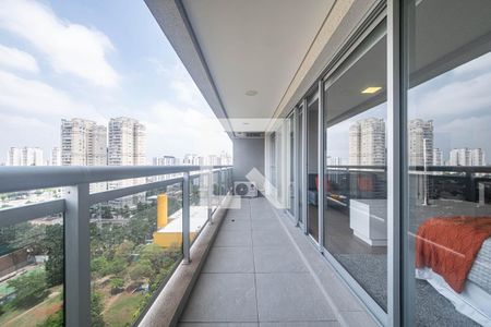 Sala de apartamento à venda com 1 quarto, 58m² em Santo Amaro, São Paulo