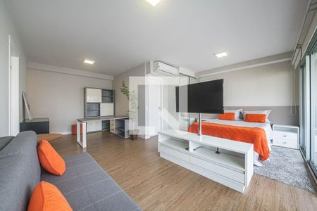 Sala de apartamento à venda com 1 quarto, 58m² em Santo Amaro, São Paulo