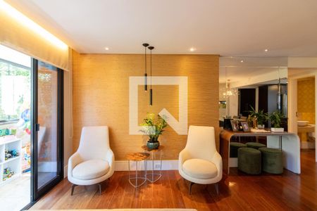 Sala de Estar de apartamento à venda com 3 quartos, 121m² em Indianópolis, São Paulo